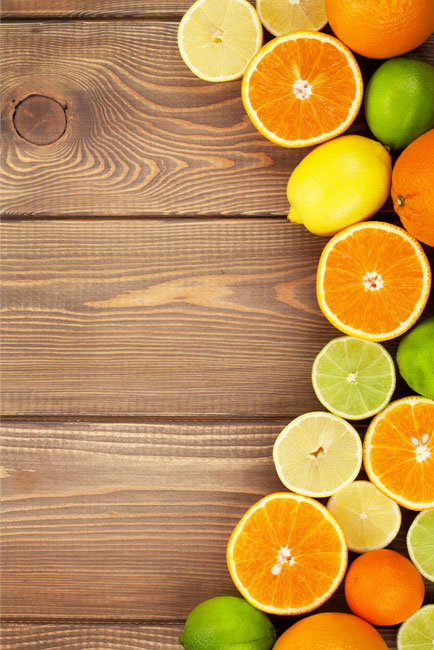 Vinilos electrodomésticos neveras frutas fondo madera